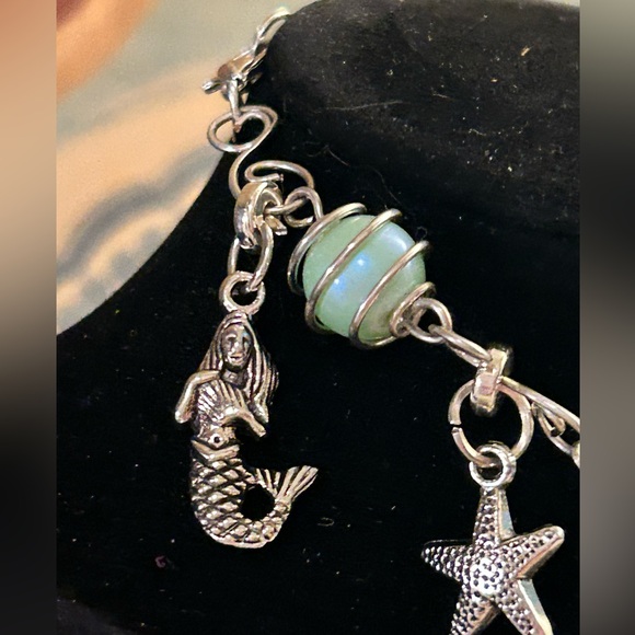 Siren Wire Wrapped Beads Bracelet & Earrings - Picture 11 of 12